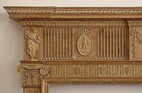 Antique Georgian carved pine and composition  fireplaces 